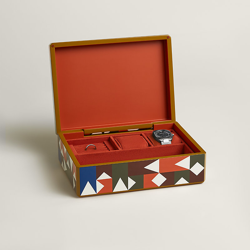 Facettes Pavillon watch box - Black | Hermès Thailand